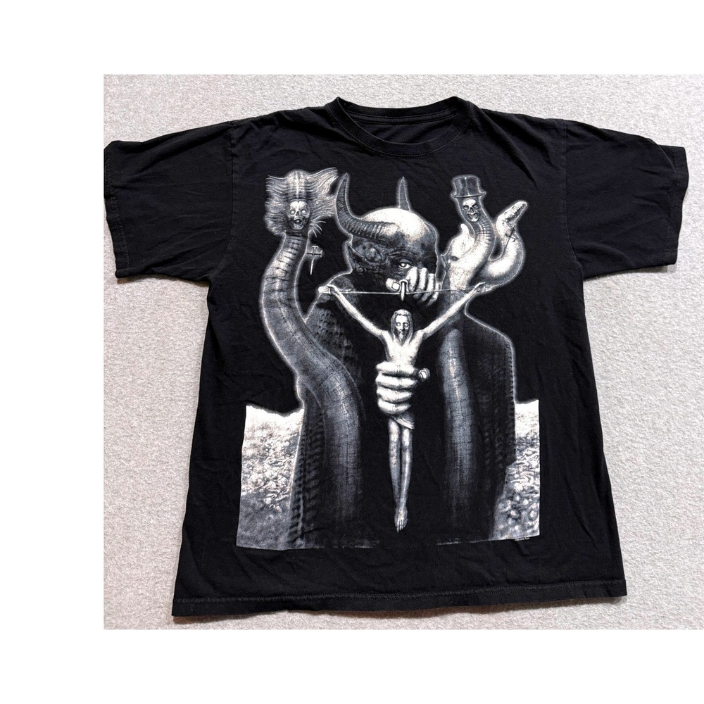 Celtic Frost To Mega Therion HR Giger Art Black Double Stitched T-Shirt Mens L